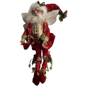 Mark Roberts Christmas Fairy 10" Holly Berry Bells Red Gold